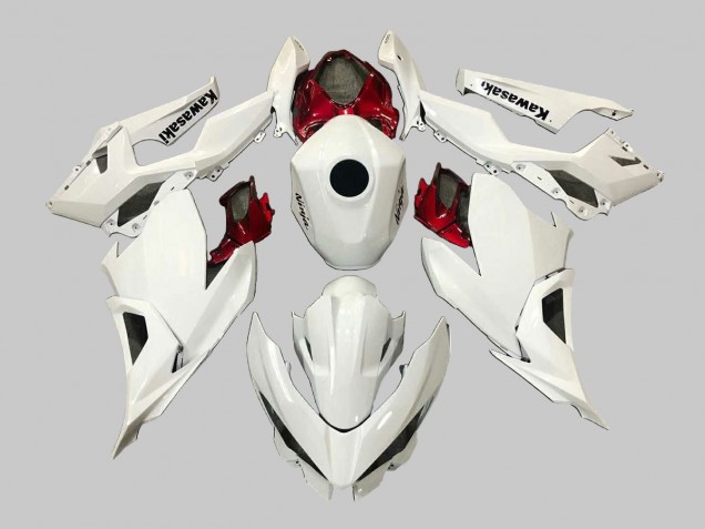 Venta Carenados Moto Kawasaki EX400 2018-2024 - Blanco Rojo Negro