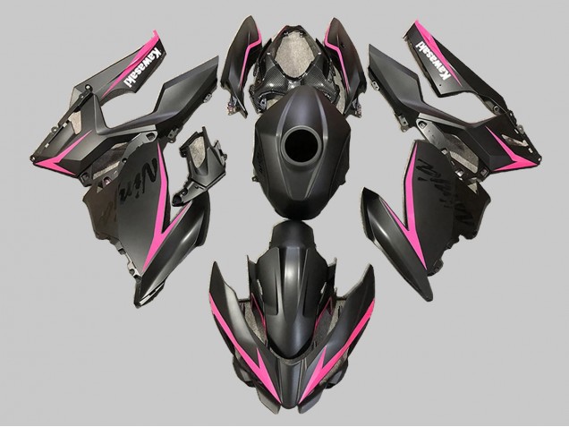 Venta Carenados Moto Kawasaki EX400 2018-2024 - Negro Mate Rosa