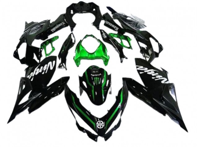 Venta Carenados Moto Kawasaki EX400 2018-2024 - Negro Brillante Verde Monstruo