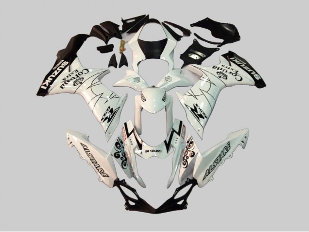Venta Carenados Moto Suzuki GSXR 600/750 2011-2024 - Blanco Negro Alstare Corona Extra Motul