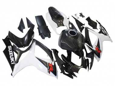 Venta Carenados Moto Suzuki GSXR 600/750 2006-2007 - Negro Blanco FibraCarbono Estilo