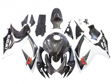 Venta Carenados Moto Suzuki GSXR 600/750 2006-2007 - Negro Blanco FibraCarbono Estilo