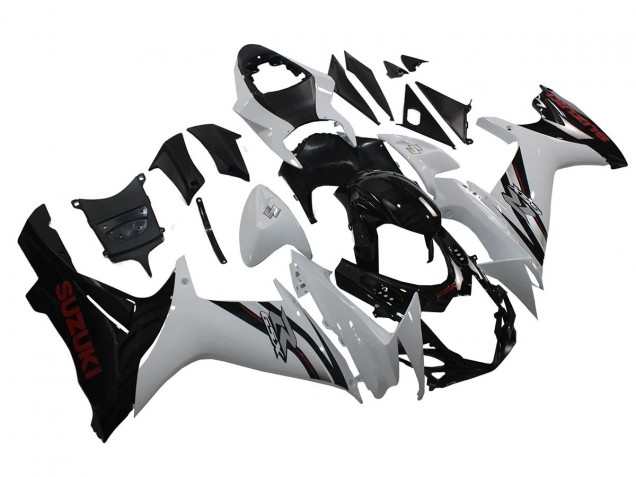 Venta Carenados Moto Suzuki GSXR 600/750 2011-2024 - Blanco Negro Brillante