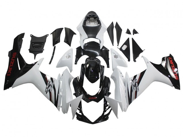 Venta Carenados Moto Suzuki GSXR 600/750 2011-2024 - Blanco Negro Brillante